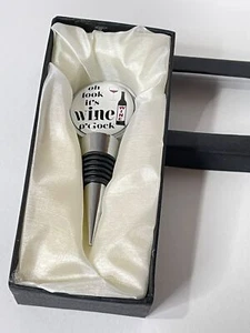 Wine Bottle Stopper It's Wine O'Clock Novelty Humor - Picture 1 of 2