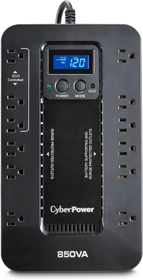 CyberPower EC850LCD Ecologic UPS System 850VA 120V Backup UPS 12 Outlets - Image 1 of 1