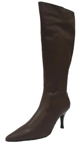 Mujer Moda Piel Sintética Tacón Alto con Cremallera Motero Informal Botas - Imagen 1 de 10