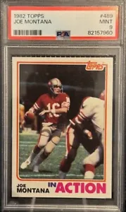 1982 Topps Joe Montana In Action #489 PSA 9 Hall Of Famer San Francisco 49ers - Picture 1 of 2
