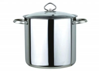 Eva Pentola con coperchio 22 cm Madeira acciaio inox casseruola alta - Rotex - Immagine 1 di 4