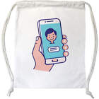 'Mobile Phone Call' Drawstring Gym Bag / Sack (DB00035610)