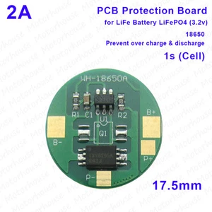 2A 3.2V PCB BMS Protection Board For Pack 18650 LiFe LiFePO4 Battery Cell 1S PCM - Picture 1 of 1
