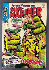 Cubierta Sub-Mariner (1968) #3 Muy bien/en muy buen estado (7,0) Leviathan Triton John Buscema - Imagen 1 de 2