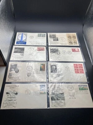 8 First day Issue Cover Stamped Envelopes 1955-1959 - Image 1 of 4