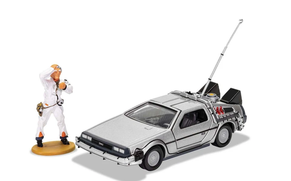 Modello Delorean con Figura DOC Brown da ritorno al futuro 1/36 Originale Corgi