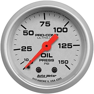 Autometer Ultra-Lite 52mm 0-150 PSI Mechanical Oil Pressure Gauge - Foto 1 di 1