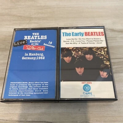 The Beatles 2 Cassette Lot  LIVE! Rockin At The Star Club 1962 & The Early - Image 1 of 4