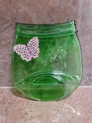BOLA DERRETIDA TARRO DE CONSERVAS CUCHARA RESTO JABONERA TABLA DE QUESO DECORACIÓN MARIPOSA VERDE Foto 1 de 3