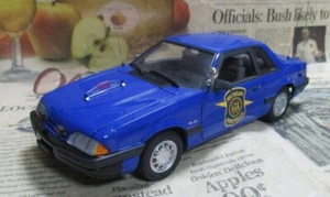 GMP 1/18 2002 1992 Ford 5.0 LX Mustang Police Special - Michigan Highway Patrol - Picture 1 of 6