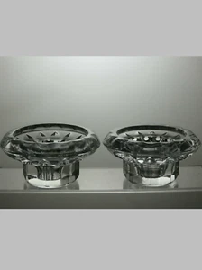 Small Glass Set Of 2 Candle Holders 1 3/4" - 22C - Picture 1 of 4