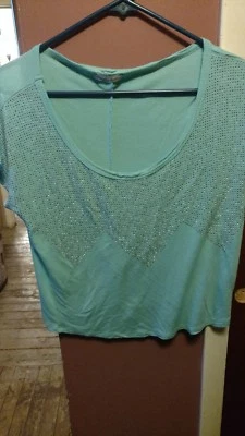 Top corto azul Robin Eggs Charlotte Russe para mujer Junior XS Foto 1 de 4