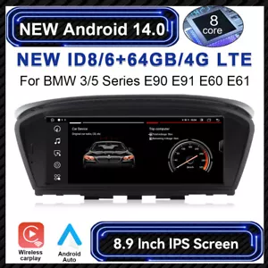 für BMW 5er E60 E61 3er E90 E91 CCC 8,9'' 64GB CarPlay Autoradio GPS Car Audio - Bild 1 von 15