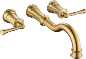 WINKEAR Roman Bathtub Faucet Wall Mount Widespread Tub Filler - Picture 1 of 2