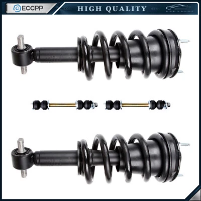 For Cadillac Chevy GMC SUV 07-13  Front Complete Struts Sway Bar End Link Foto 1 de 4