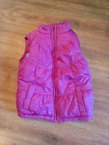 Puffy Pink Vest Jacket Girls Size 5 - Picture 1 of 2