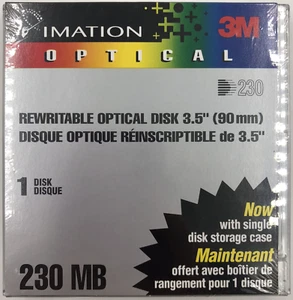 3M Imation Rewritable Optical Disk 3.5"/90mm 230MB - Photo 1/3