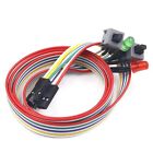 Motherboard Power Cable PC Power Reset Switch Push Button Switch with LED Light