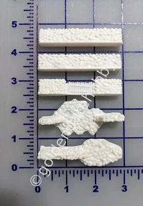 HO Scale Field Stone or River Stone Wall Set, White PLA, In Stock! - Picture 1 of 3