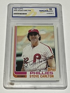 1982 Topps Steve Carlton PSA WCG Grade GEM MINT 10. Card # 480