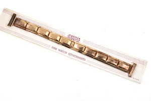 NOS Vintage Gold-Tone Expansion Watch Bracelet NOS W/ 16mm Ends - Picture 1 of 4