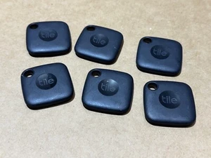 [6-PACK] TILE MATE (2022) BLACK BLUETOOTH TRACKER FINDER - [RE-44001] - [USED] - Picture 1 of 6