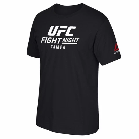 UFC Reebok Black Fight Night @ Tampa Event Graphic Print T-Shirt Cover