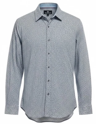 Camisa con botones Butter Cloth para hombre grande blanca con puntos azules (T3) nueva con etiquetas/sin etiquetas Foto 1 de 4