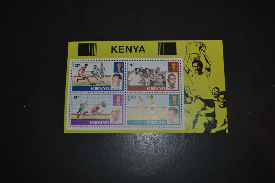 KENYA SCOTT #116A COPA MUNDIAL FÚTBOL ARGENTINA 1978 HOJA RECUERDO MNH JUEGO DE 1 Foto 1 de 1