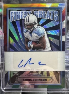 2024 Topps Finest Chris Johnson Finest Greats Auto/10 Titanes! - Imagen 1 de 2