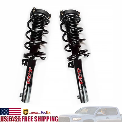 2 Front FCS Shocks Struts Coil Springs For Volkswagen Rabbit 2009 2008 2007 - Image 1 of 4