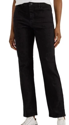 Lee Women's Size 4 Medium W27 L32 Relaxed Fit Straight Leg Black Jean 103051872 - image 1 of 4
