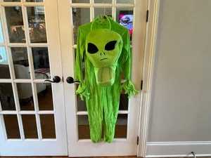 Halloween Costume GREEN ALIEN Adult 2 piece suit One Size Youth Large - Picture 1 of 8
