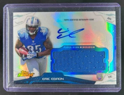 2014 Finest Eric Ebron Jumbo Jersey Auto RC Refractor Rookie #AJR-EE Lions - Image 1 of 2