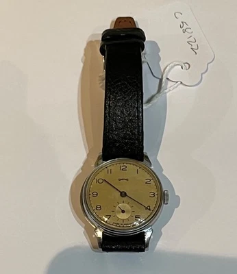 1950s Smiths Pre DeLuxe Watch, Dennison Horn Lug Case, Keeping Time #P218 - Image 1 of 3