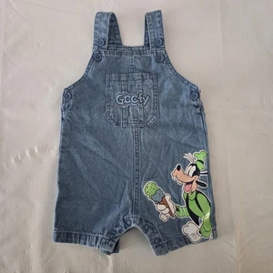 Disney bei Primark Kleinkind Baby 6-9 m GOOFY Denim Strampler Shorts Overall - Bild 1 von 6