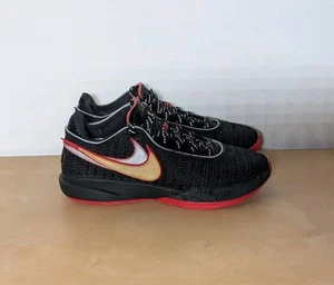 Nike LeBron 20 XX Trinity Miami Heat Black Red Sneakers DJ5423-001 Men's Size 9 - Picture 1 of 8
