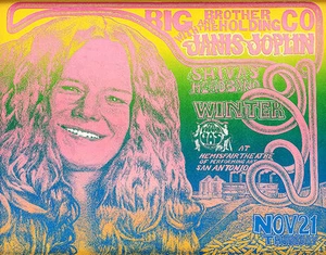 Big Brother and the Holding Company with Janis Joplin A2 Quality Canvas Print - Bild 1 von 1