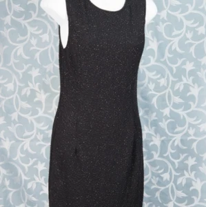 Ambar Little black dress sleeveless size S fitted with sparkles scoop back - Picture 1 of 12