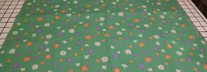 Edredón de algodón vintage verde brillante tela Corhan 45" x 37" - Imagen 1 de 4