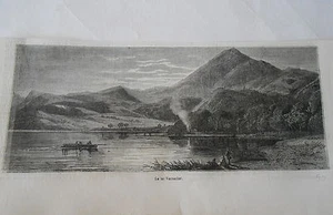 Le Lac Vennachar Ecosse Antique Old Print 1850 - Picture 1 of 1