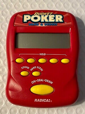 Radica POCKET POKER Draw and Deuces Electronic Handheld GAME 1997 - TESTED