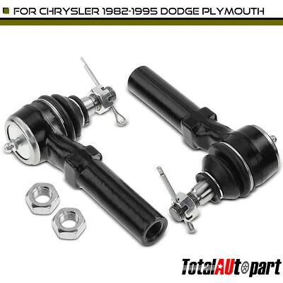 2Pcs Tie Rod Ends for Chrysler Town & Country 82-95 Dodge Charger Plymouth Outer - Image 1 of 4