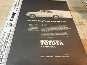 1968 TOYOTA CORONA HARDTOP Original Sales Advert - Picture 1 of 1