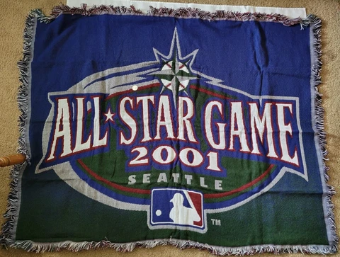 NEW MLB 2001 ALL STAR GAME SEATTLE BLANKET Stadium Throw Safeco Field Mariners Cover