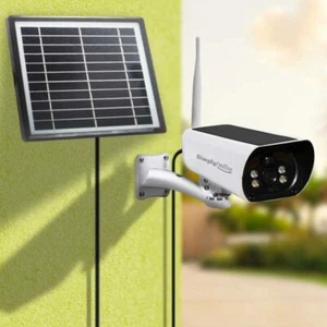 WiFi Wireless Solar Security Bullet Camera + Extra Solar Panel (No Battery) - Picture 1 of 4