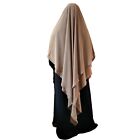 One Piece Jilbab Khimar Two Layer Chocolate Brown Triangle Hijab Overhead  Abaya