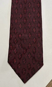 Corbata geométrica vintage Christian Dior hecha en Francia para hombre de seda - Imagen 1 de 8
