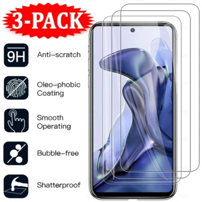 Protector de Pantalla de Cristal Templado 3 Piezas para Xiaomi Mi 11T 10T Pro 11 Lite 9T A3 A2 Foto 1 de 4