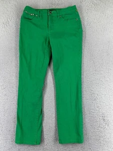 Lauren Ralph Lauren Pants Women 6 Green Denim Jeans Straight Low Rise 28x27 - Picture 1 of 15